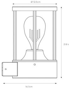 Aplică de exterior Lucide 14893/01/30 LORI 1xE27/15W/230V IP44