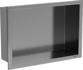 Mexen X-Wall-R raft de nișă cu guler 30 x 20 cm, Gri metalic periat - 19E0302010