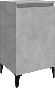 vidaXL Noptieră, gri beton, 40x35x70 cm, lemn prelucrat