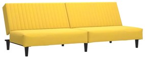 337646 vidaXL Canapea extensibilă cu 2 locuri, galben, catifea