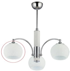 Abajur universal de rezervă din sticlă Jupiter LARGO E27 d. 15 cm alb