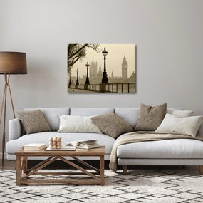 Tablou - Londra în ceață, Anglia (70x50 cm)