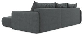 Colțar gri extensibil/cu spațiu de depozitare (cu colț pe partea dreaptă) Nanea – Makamii