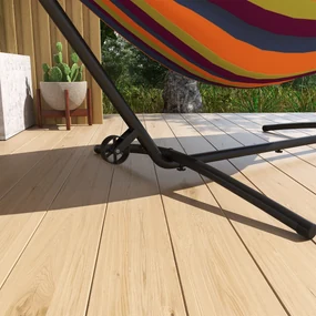 Outsunny Suport pentru hamac 9,5ft, Hamac portabil cu roti, Suport reglabil pentru plasa de hamac cu geanta de transport, pentru hamacuri stil plasa