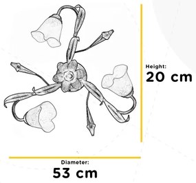 Plafonieră LUCREZIA 3xE14/6W/230V bronz ONLI