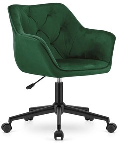 Scaun de birou verde inchis COPA VELVET