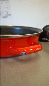 La mâna a doua: Cratita pentru plita si cuptor Rosberg R51222A28, 28 cm, Inductie, Rosu