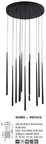 Lustra cu 12 pendule LED design modern Giono NVL-9601012
