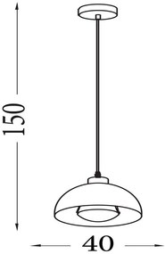 Lustra suspendata stil industrial Mars Crem 40cm