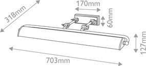 Elstead WINCHFIELD-PLL-AB-MB - Aplica pentru tablouri WINCHFIELD 4xE14/40W/230V neagră