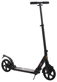 HOMCOM Trotinetă Pliabilă Scooter cu Ghidon Înălțime Ajustabilă Trotinetă Ușoară pentru Adulți și Copii (peste 14 ani) Tip Skateboard cu Frână Roți Mari Ø200 mm Aluminiu Capacitate 100kg | Aosom Romania