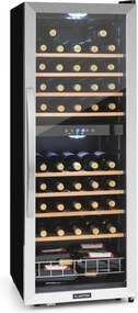 Klarstein Vinamour 54D, răcitor de vinuri, 2 zone, 148 l, 54 sticle, față din oțel inoxidabil