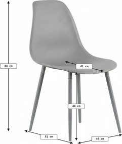 Scaun bucatarie OSAKA plastic, antracit