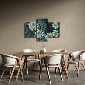 Tablou - Flori verzi (90x60 cm)