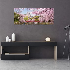 Tablou cu cireș japonez (120x50 cm), în 40 de alte dimensiuni noi