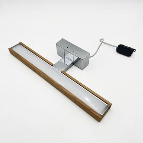 Brilagi-LED Iluminare pentru oglindă de baie 3 în 1 WOODY MIRROR LED/8W/230V 40 cm IP44 crom/stejar