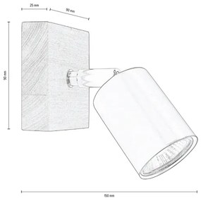 Spot de perete Spot-Light DO2910151 MANARA 1xGU10/5W/230 pin