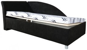 Pat de o persoană 90 cm Pearline Plus (cu somiere, fără saltele) (S). 774150