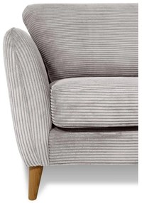 Fotoliu gri deschis cu tapițerie din catifea reiată Paris – Scandic