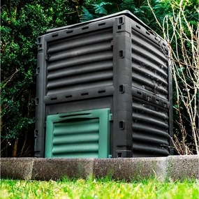Composter, 300 l, negru, 80 x 59 x 60 cm