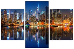 Tablou cu Manhattan noaptea (90x60 cm)