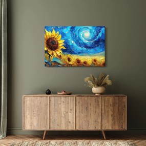 Tablou - Pictura floarea-soarelui (90x60 cm)
