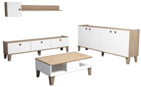Mobilier living Sommer 3 (Stejar + Alb). 1088212