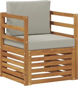 vidaXL Set de canapele de exterior cu pernă natural 67 x 63 x 73 cm