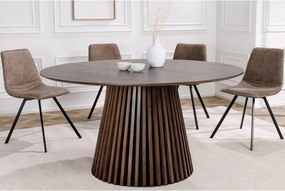 Masa rotunda Valhalla Wood 140cm, stejar inchis