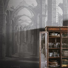 Fototapet, Gothic Arches, Grey, Rebel Walls