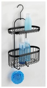 Coș suspendat Wenko Classic Plus 2 Tier Caddy, negru