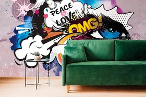 Tapet ochiul graffitti albastru