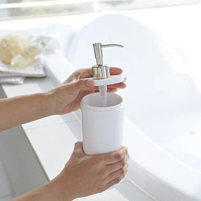 Dozator de săpun lichid alb din plastic 500 ml Round – YAMAZAKI