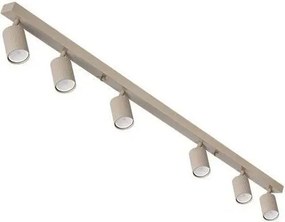 Plafonier cu 6 spoturi GU10, 35W, 230V, bej