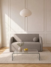 Canapea extensibilă cu 3 locuri și spațiu de depozitare Nubi 140 cm - bouclé bej Quelle 16