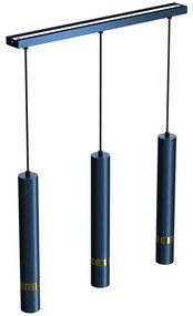 Candelabru cu cablu JOKER, 3x GU10, 25W, 230V, albastru/auriu