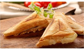 Toaster pentru sandvișuri Philips HD2331/90 Seria 3000, 750 W, Pentru până la 2 felii/4 sandvișuri triunghiulare, Plăci din aluminiu neaderente, Negru