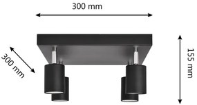 Spot LED TUNE 4xGU10/4,8W/230V negru