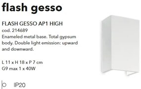 Aplica de perete up/down FLASH GESSO AP1 HIGH 214689
