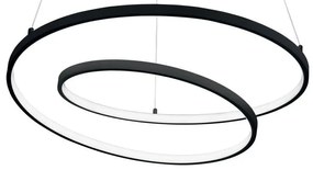 Lustra LED suspendata design circular Oz sp d80 on-off 2700k negru