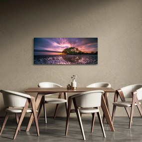 Tablou copacului pe plajă (120x50 cm)