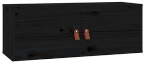 818383 vidaXL Dulap de perete, negru, 80x30x30 cm, lemn masiv de pin