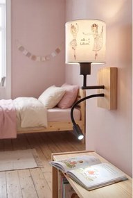 Brilagi- lampă LED flexibilă BOBO WOOD 1xE27/25W/230V + LED/3W stejar/negru/alb/roz/amb.