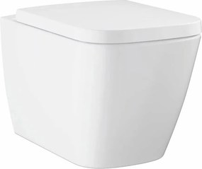 Set vas WC suspendat Grohe BauEdge rimless cu capac softclose alb lucios