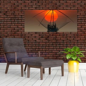 Tablou - Răsărit, Lacul Pakpra (120x50 cm)