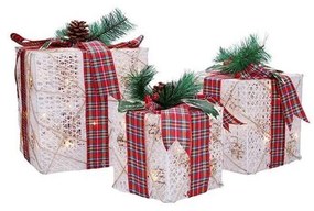 Solight 1V291 - Set de 3 LED-uri, lumini de Crăciun 48xLED/3,6W/230V IP44 alb cald