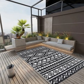 vidaXL Covor de exterior, ARAKIL negru, 140x200 cm, PP