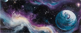 Tablou - Univers pictat (120x50 cm)
