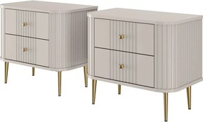 Set noptiera Vesper 56 cm - cashmir / picioare aurii