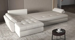 Colțar extensibil dumonde cu ladă de depozitare si sezut confortabil din spuma high-density, Loana XL Enjoy Beige II 335x185 cm